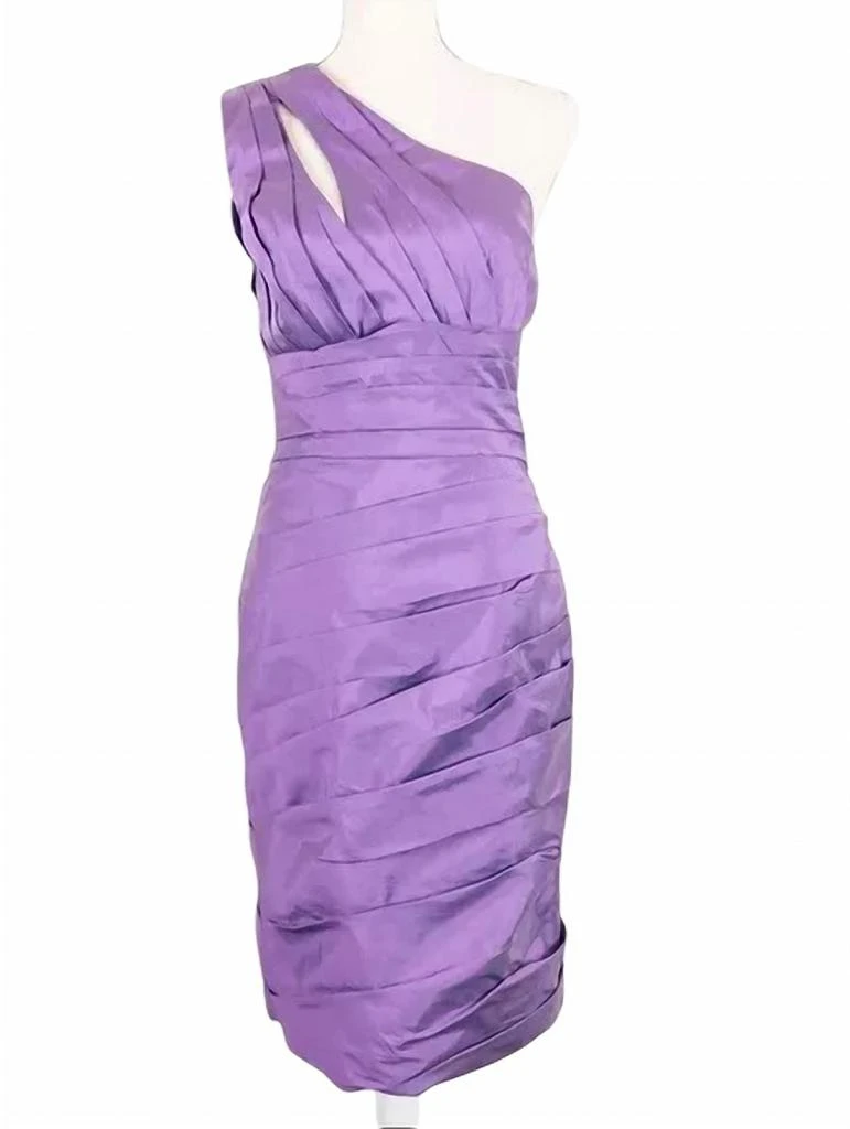 Monique Lhuillier Monique Lhuillier - One Shoulder Pleated Party Dress 2