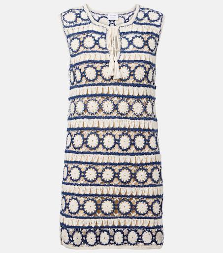 ANNA KOSTUROVA Crochet cotton minidress