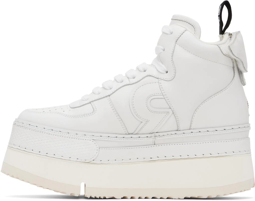 R13 White Riot Leather High Top Sneakers 3