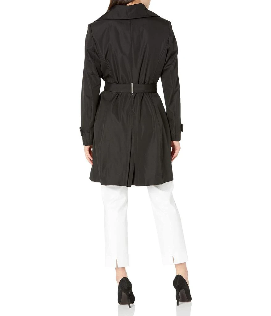 Calvin Klein Single Breasted Belted Rain Jacket with Removable Hood 3