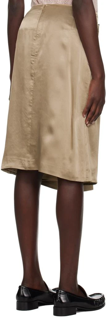 6397 Beige Wrap Midi Skirt 3