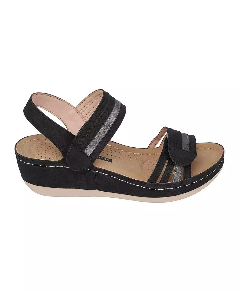 GC Shoes Women's Samar Wedge Sandals 2