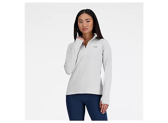 New Balance Sport Essentials Space Dye Quarter Zip Women s Blouses Free Shipping BeyondStyle