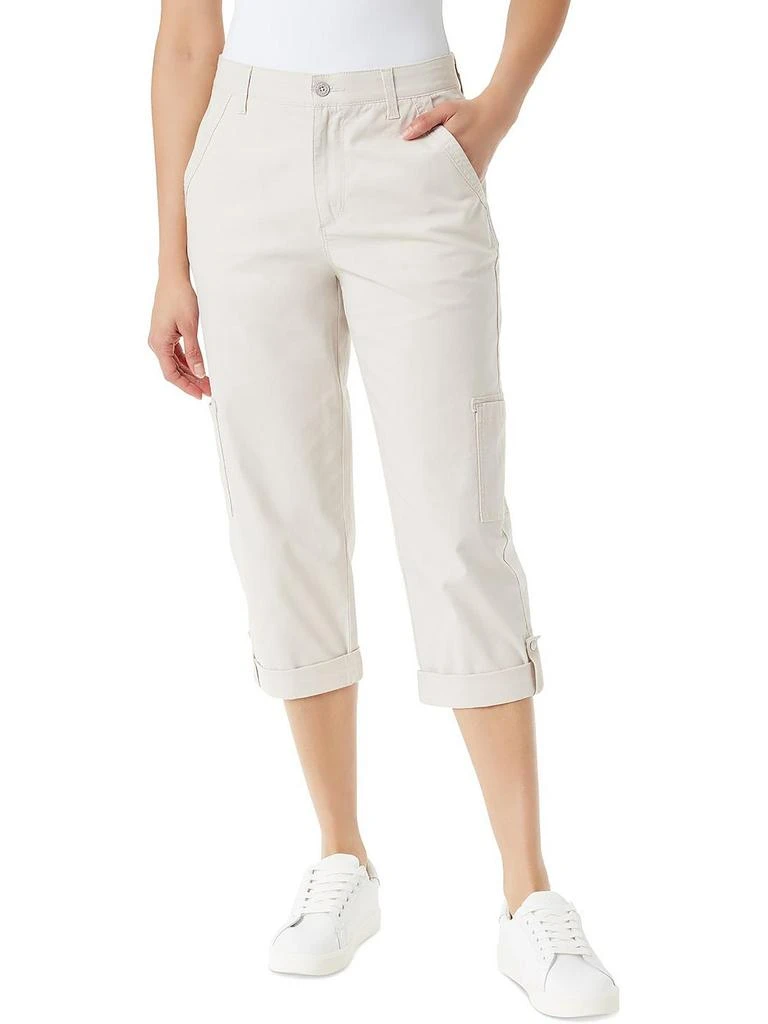Gloria Vanderbilt Womens High Rise Cargo Capri Pants 1