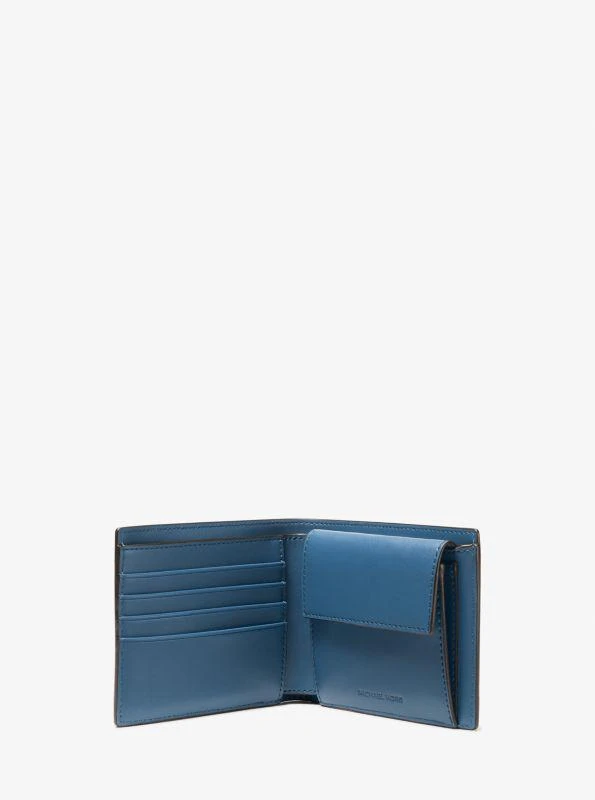 Michael Kors Hudson Pebbled Leather Billfold Wallet With Coin Pouch 2