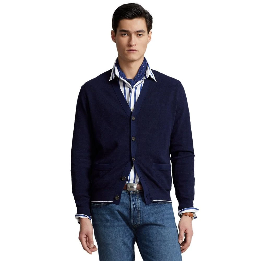 Polo Ralph Lauren Men's Textured Cotton-Linen V-Neck Cardigan 1