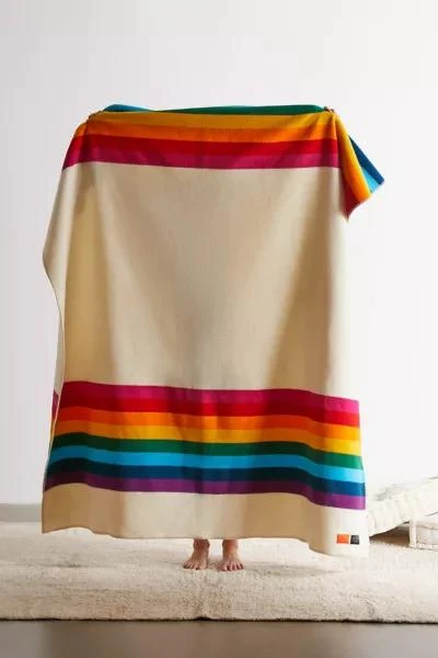 Pendleton Pendleton UO Exclusive Rainbow Wool Bed Blanket 2