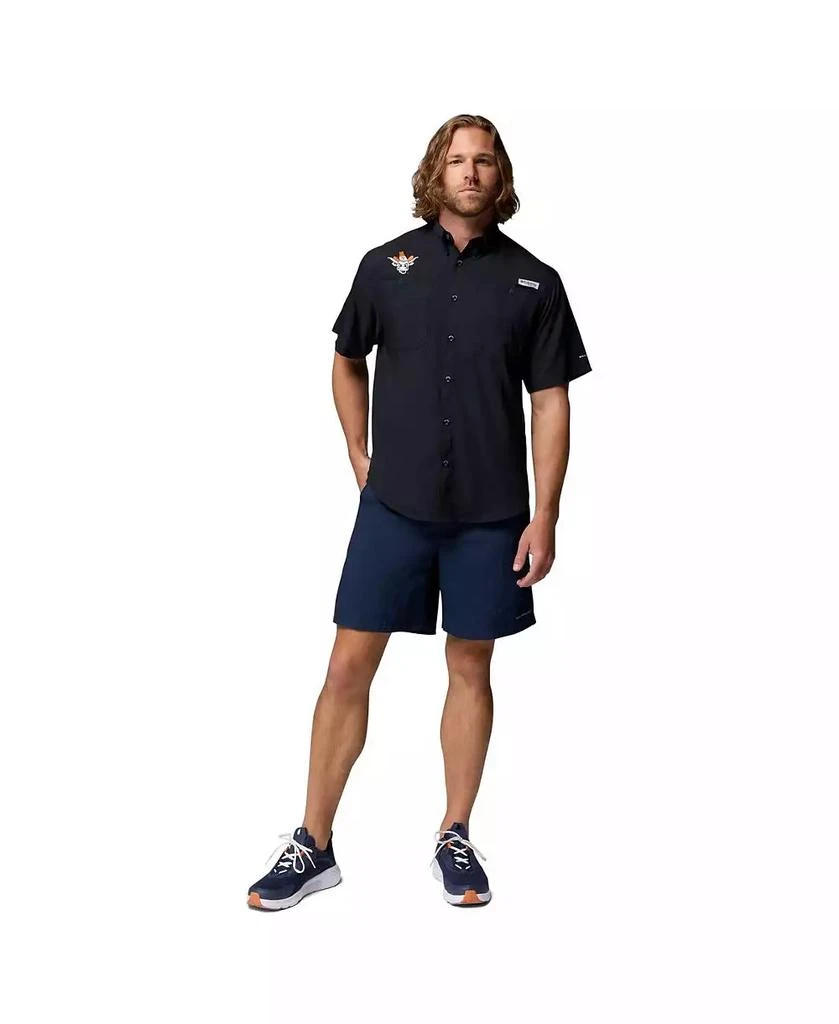 Columbia Men's Black Texas Longhorns Tamiami Omni-Shade Button-Down Shirt 4