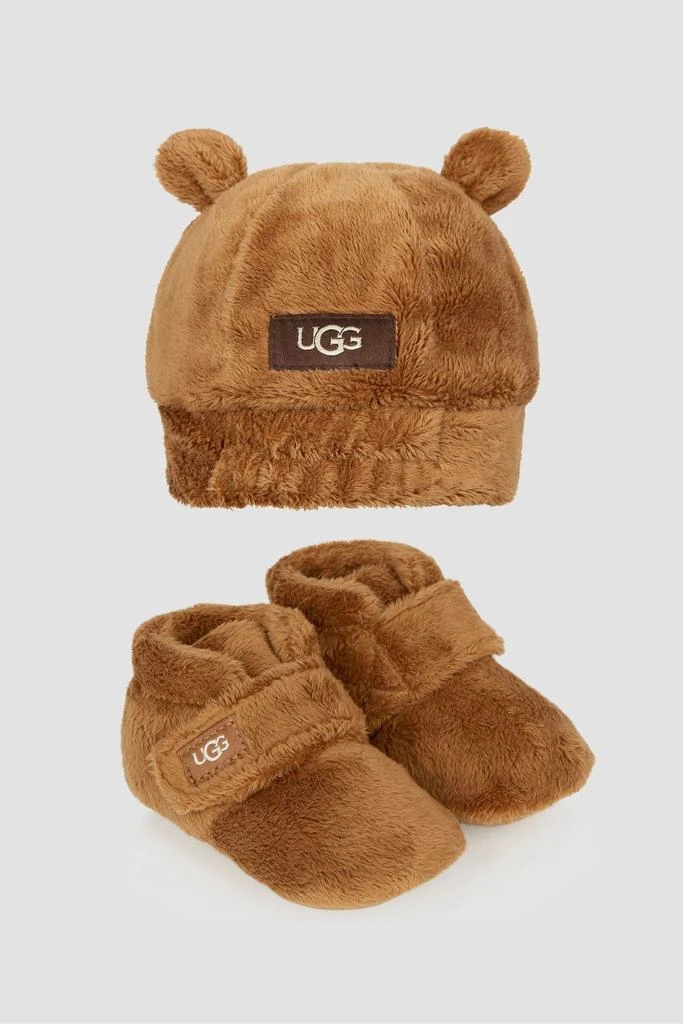 UGG UGG Baby Bixbee And Beanie Gift Set in Brown 1