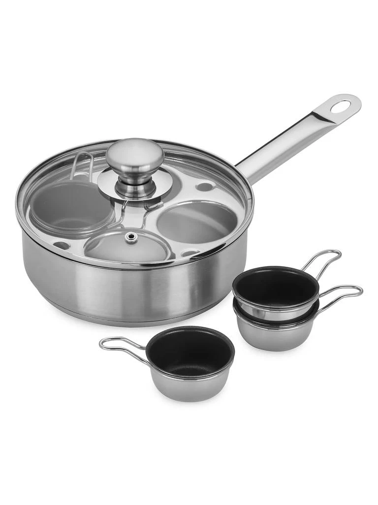 Demeyere Resto 4 Cup Stainless Steel Egg Poacher Set 1