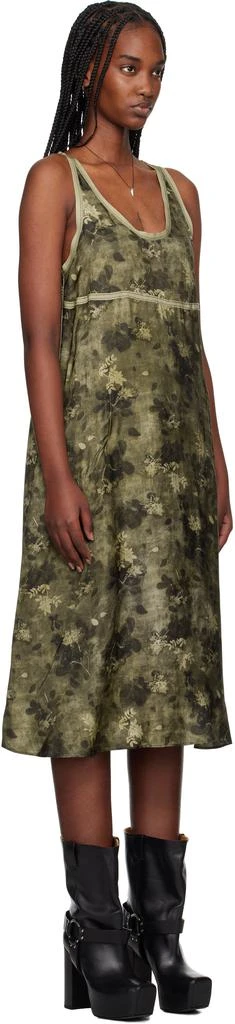 R13 Green Taped Tank Midi Dress 2