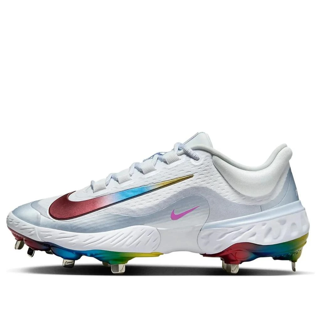 NIKE Alpha Huarache Elite 4 Low FD2745-106 Men's Rainbow Baseball Cleats ACAD337 3