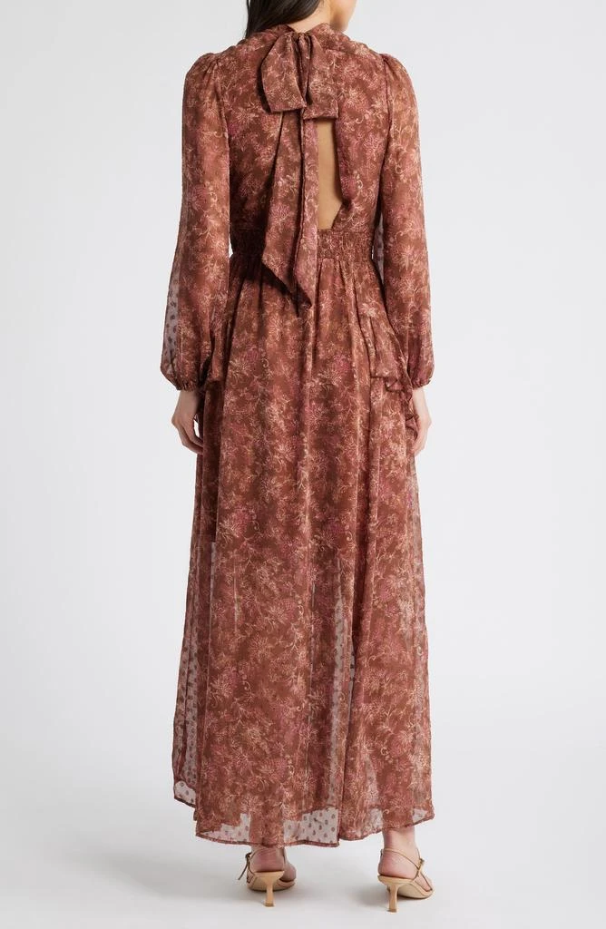 MELLODAY Floral Print Long Sleeve Maxi Dress 2