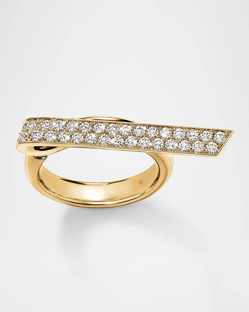 Hearts On Fire 18K Yellow Gold Inside Out Elongated Diamond Flip Ring 2