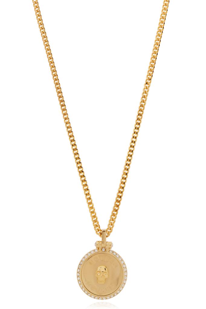 ネックレス・ペンダント alexander mcqueen Brass Plate Med Cameo Necklace Alexander McQueen Alexander McQueen Plate Med Cameo Necklace