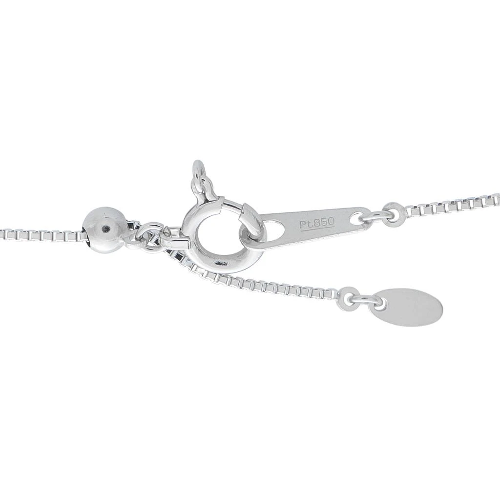 LB Exclusive Platinum 0.30ct Diamond and Sapphire Pendant Necklace MF14-011426 3