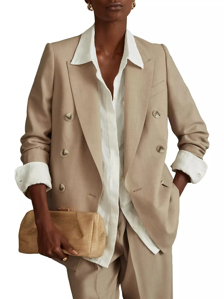 REISS Sadie Wool Double-Breasted Blazer 2