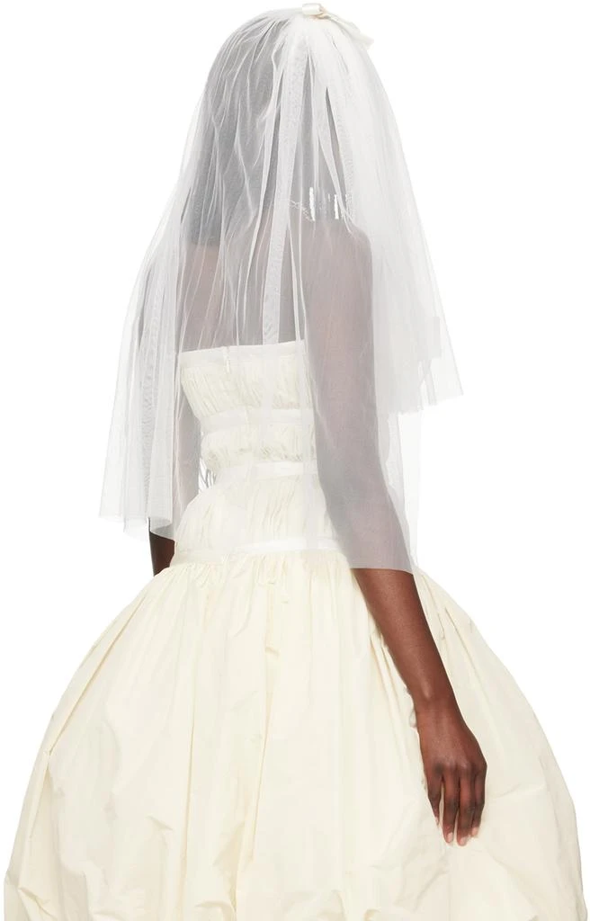 Ashley Williams SSENSE Exclusive White Bow Veil 3