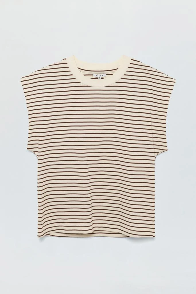 Pistola Denim Marina Tee - Chestnut Stripe 6