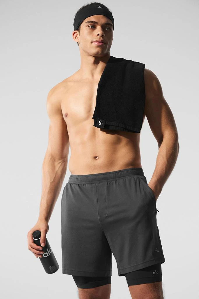 Alo Conquer React 2-In-1 Performance Short - Anthracite/Black 1