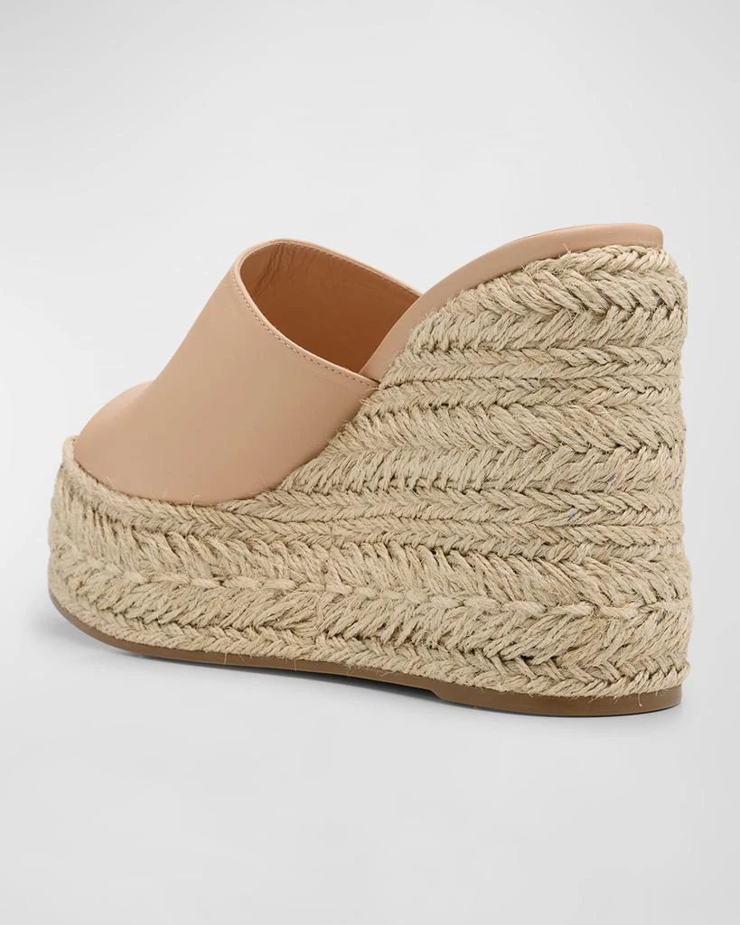 Christian Louboutin Ariella Leather Red Sole Wedge Espadrilles 4