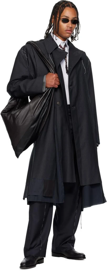 SONIA CARRASCO Gray Deconstructed Trench Coat 5