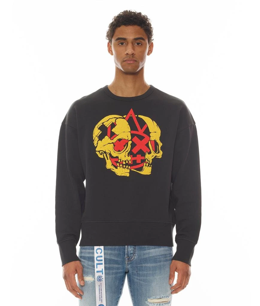Cult Of Individuality Crew Neck Fleece In Black 4