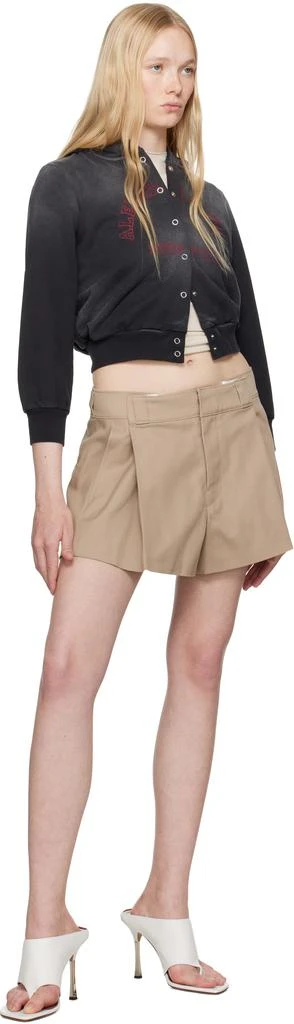 Alexander Wang Black Shrunken Cotton Terry Cardigan 4