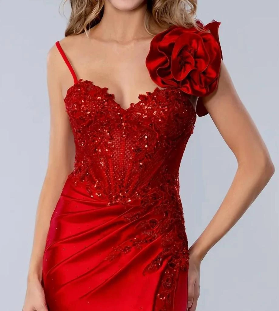 Stella Couture Stella Couture - Floral Applique Beaded Gown 2