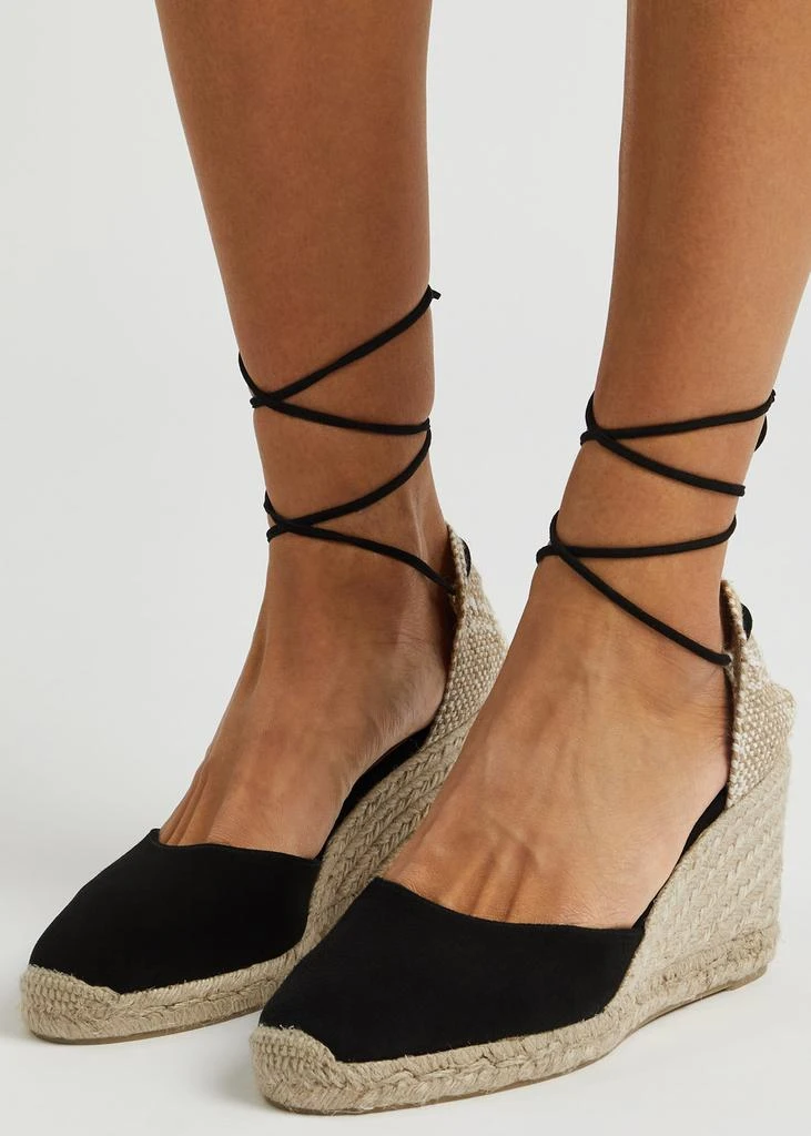 CASTAÑER Carina 80 suede wedge espadrilles 5
