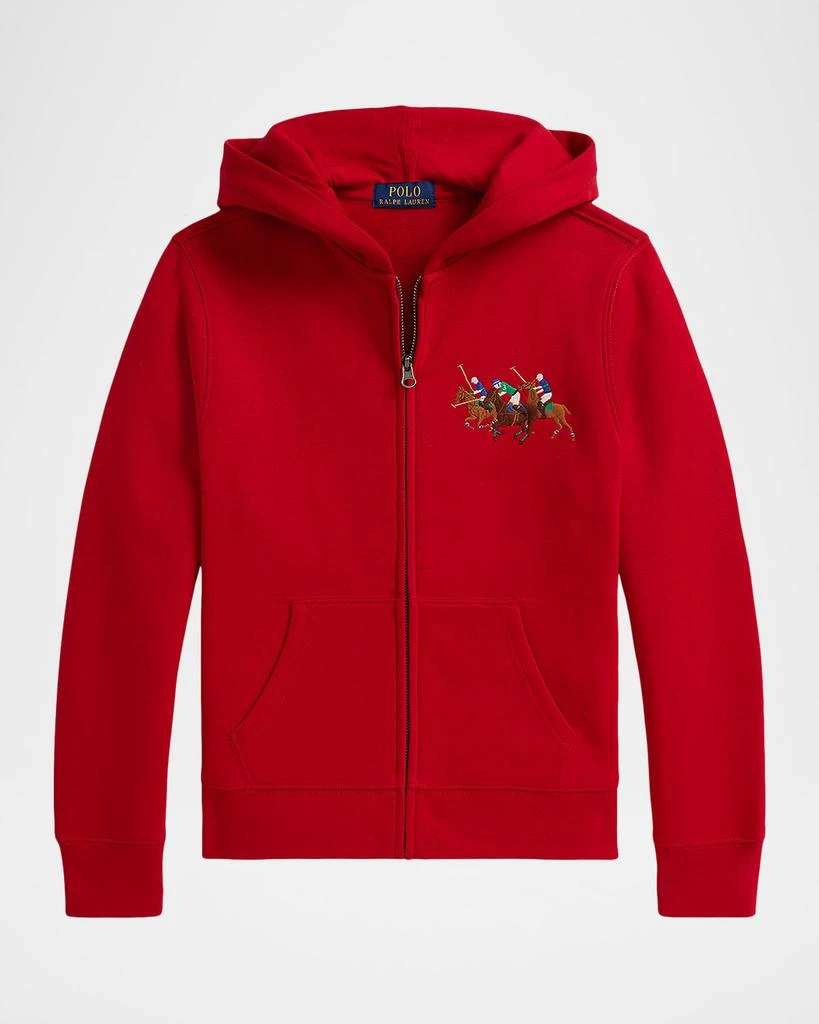 Ralph Lauren Boy
s Triple-Pony Fleece Full-Zip Hoodie 1