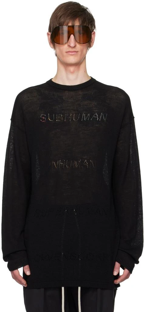 Rick Owens Black Oversize Sweater 1