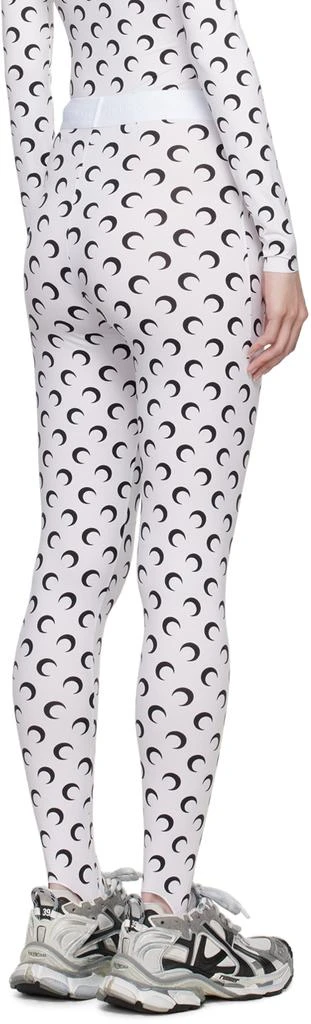 MARINE SERRE White All Over Moon Leggings 3