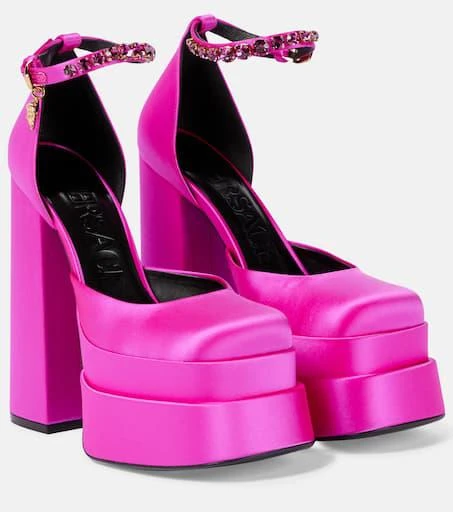 Versace Medusa Aevitas satin platform pumps 1