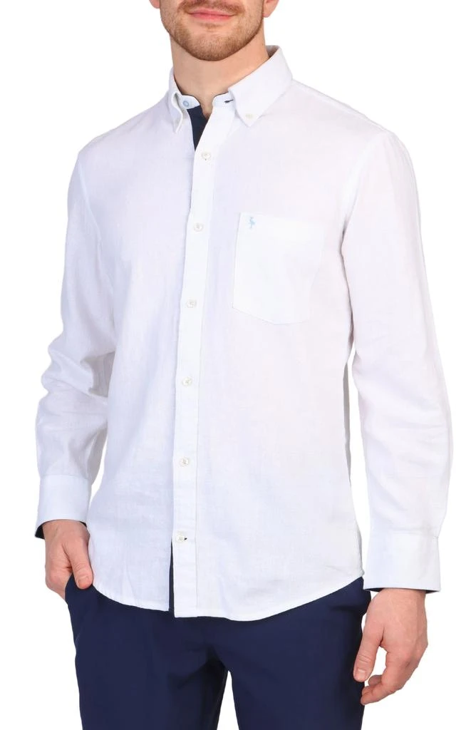 TailorByrd Linen Blend Button-Down Shirt 1