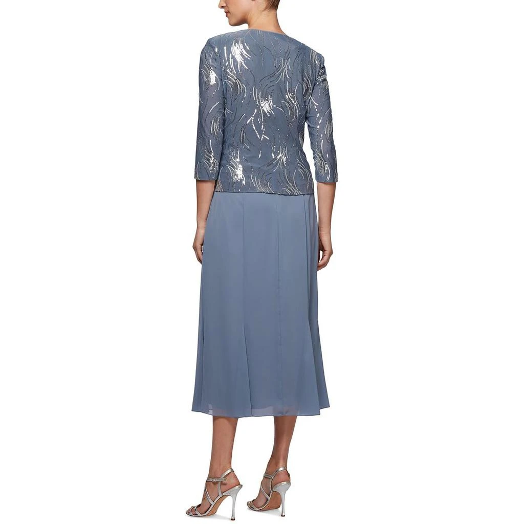 Alex Evenings Petites Womens Jacket Midi Two Piece Dress 2