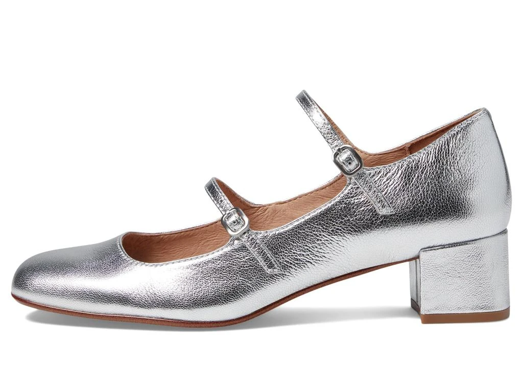 Madewell The Nettie Heeled Mary Jane in Metallic Leather 4