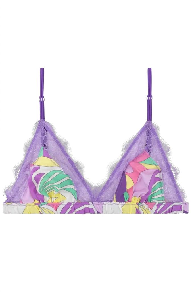 LOVE STORIES Love Stories - Lace Lila Print Bralette