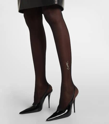 Yves Saint Laurent Crystal-embellished tights 4