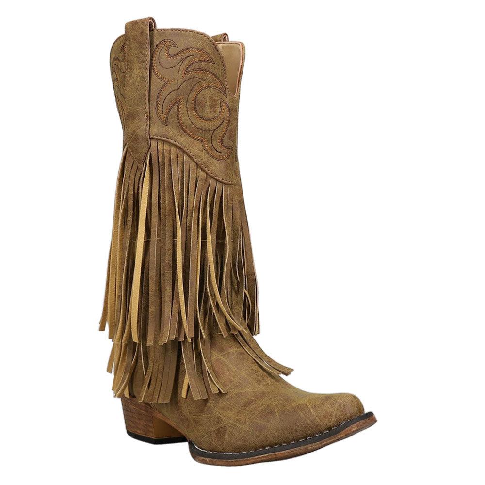 Roper RickRack Embroidery Fringe Snip Toe Cowboy Boots