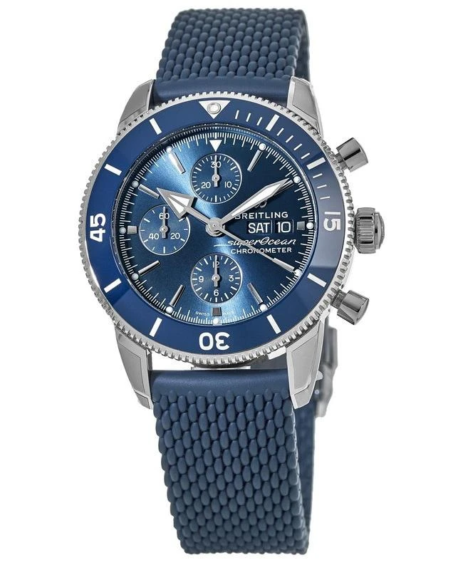BREITLING Breitling Superocean Heritage Chronograph 44 Blue Dial Rubber Strap Men's Watch A13313161C1S1 1