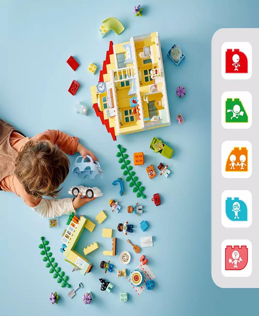 LEGO DUPLO Town 10994 3-in-1 Family House Toy STEM Home Building Set