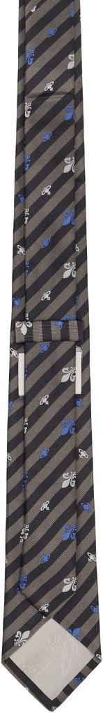 Vivienne Westwood Gray & Black Silk Tie