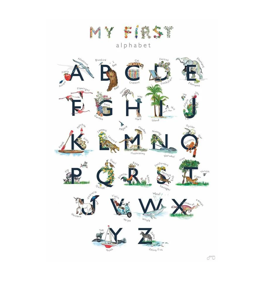 Jo Laing My First Alphabet Nursery A3 Art Print 1
