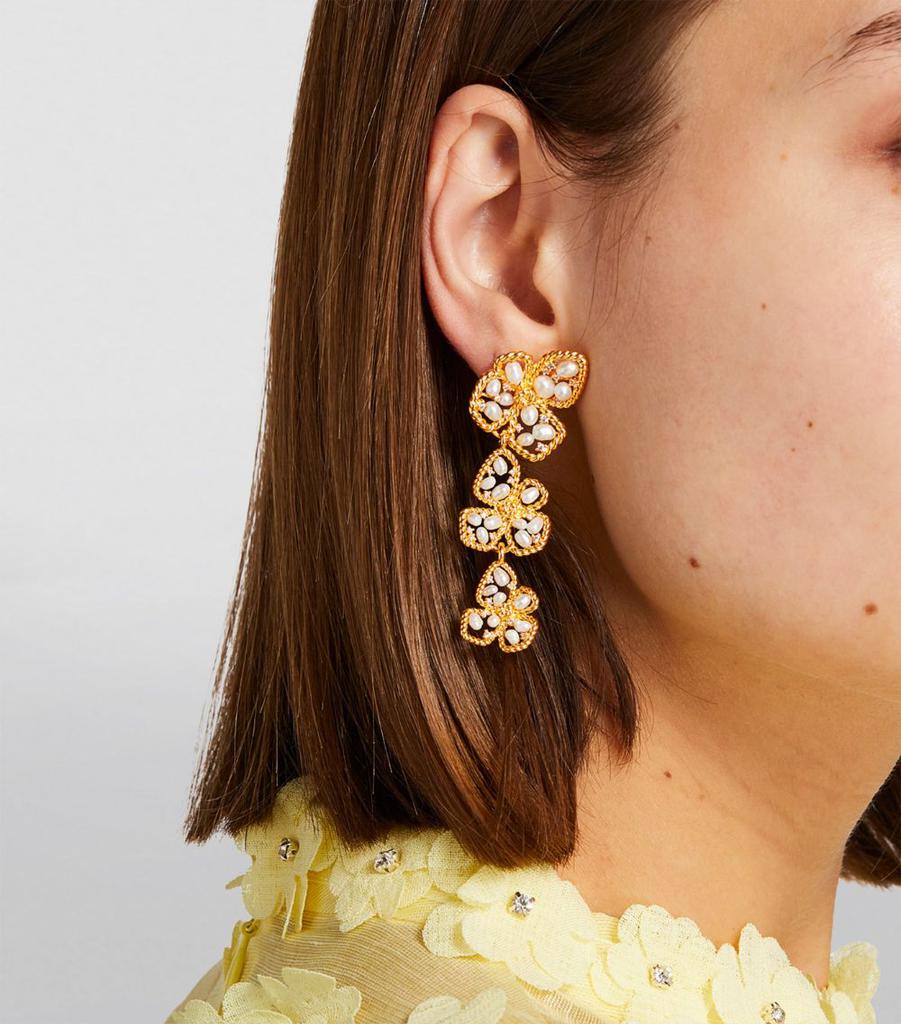Zimmermann Gold-Plated Brass and Pearl Bloom Earrings