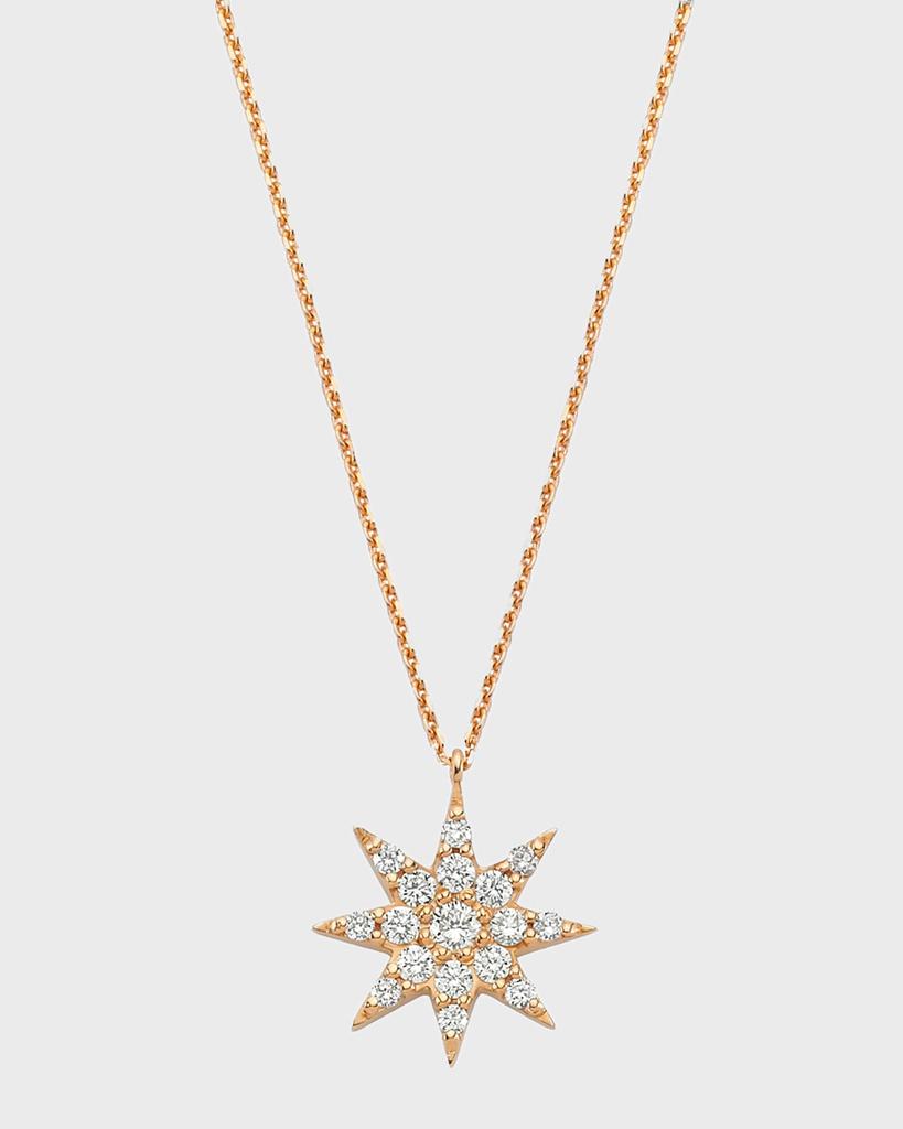 Bee Goddess Venus Star 14k Diamond Pendant Necklace