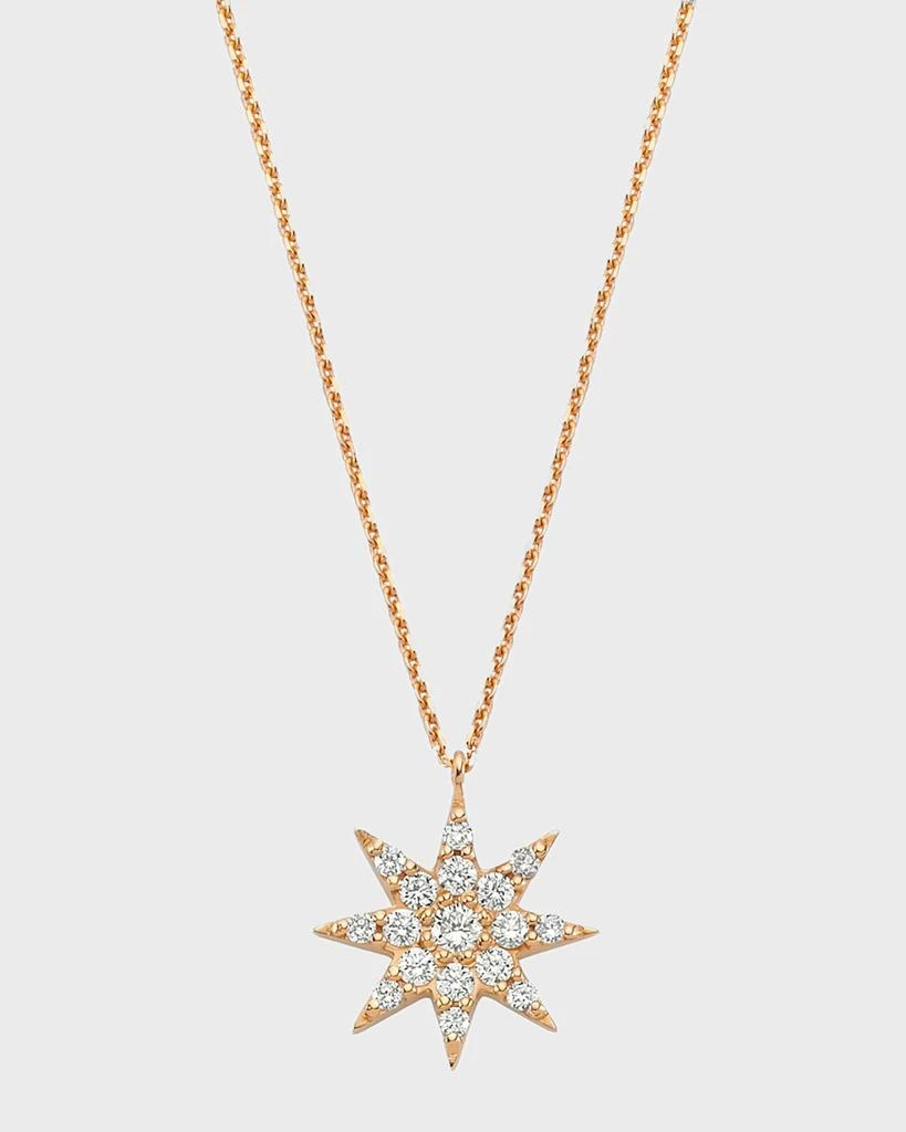 Bee Goddess Venus Star 14k Diamond Pendant Necklace 1