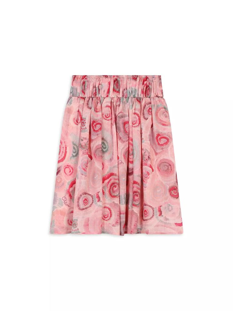 Chloé Little Girl's & Girl's Ceremonie Spiral Print Skirt 3