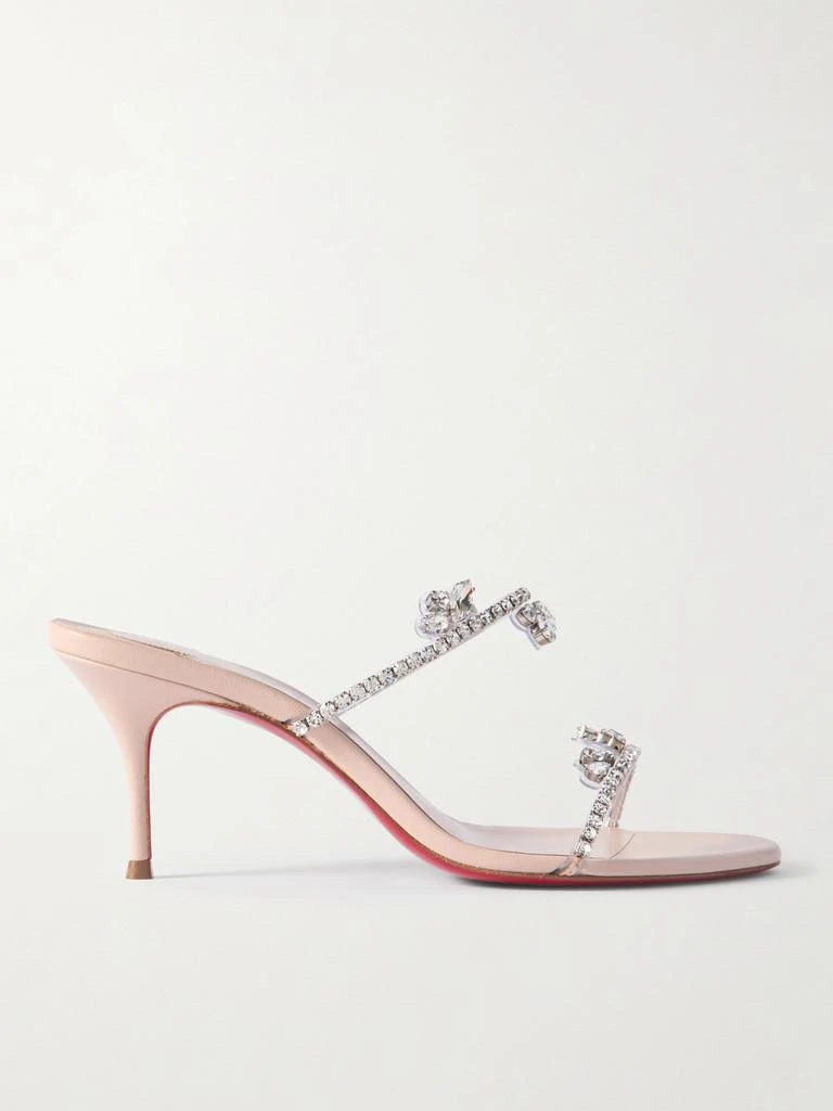 Christian Louboutin Just Queen 70 水晶缀饰 Pvc 穆勒鞋  - IT36 1