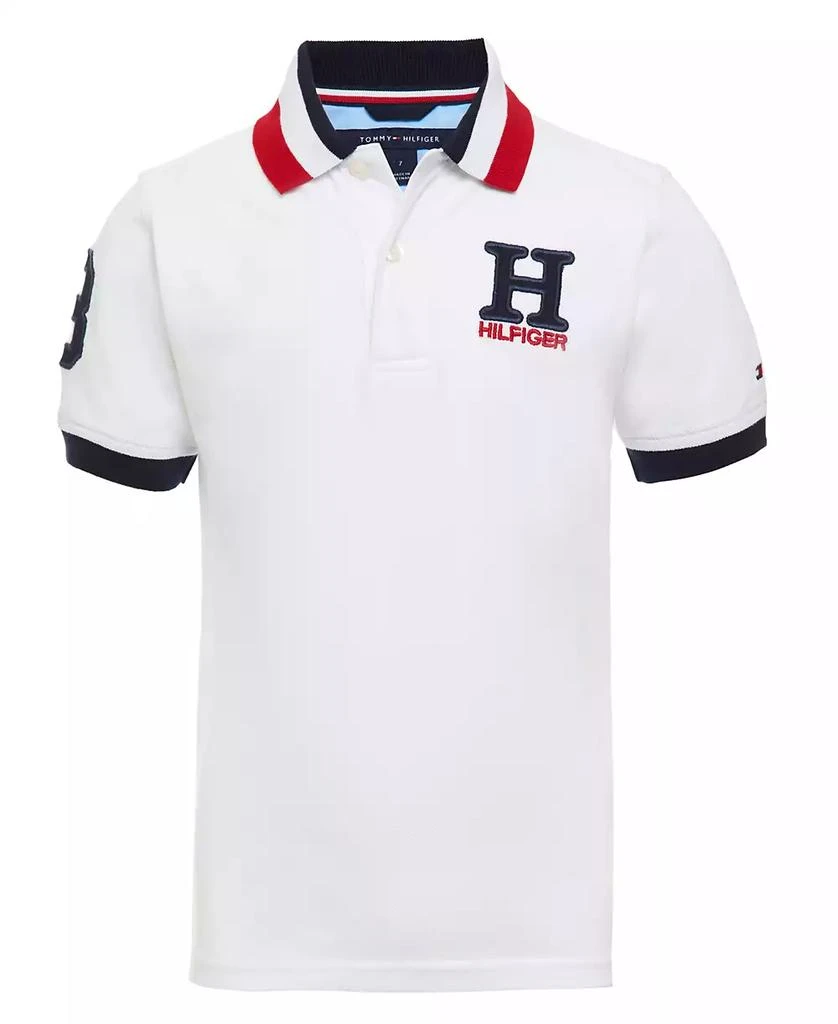 Tommy Hilfiger Toddler and Little Boys Striped Collar Embroidered Matt Polo 4